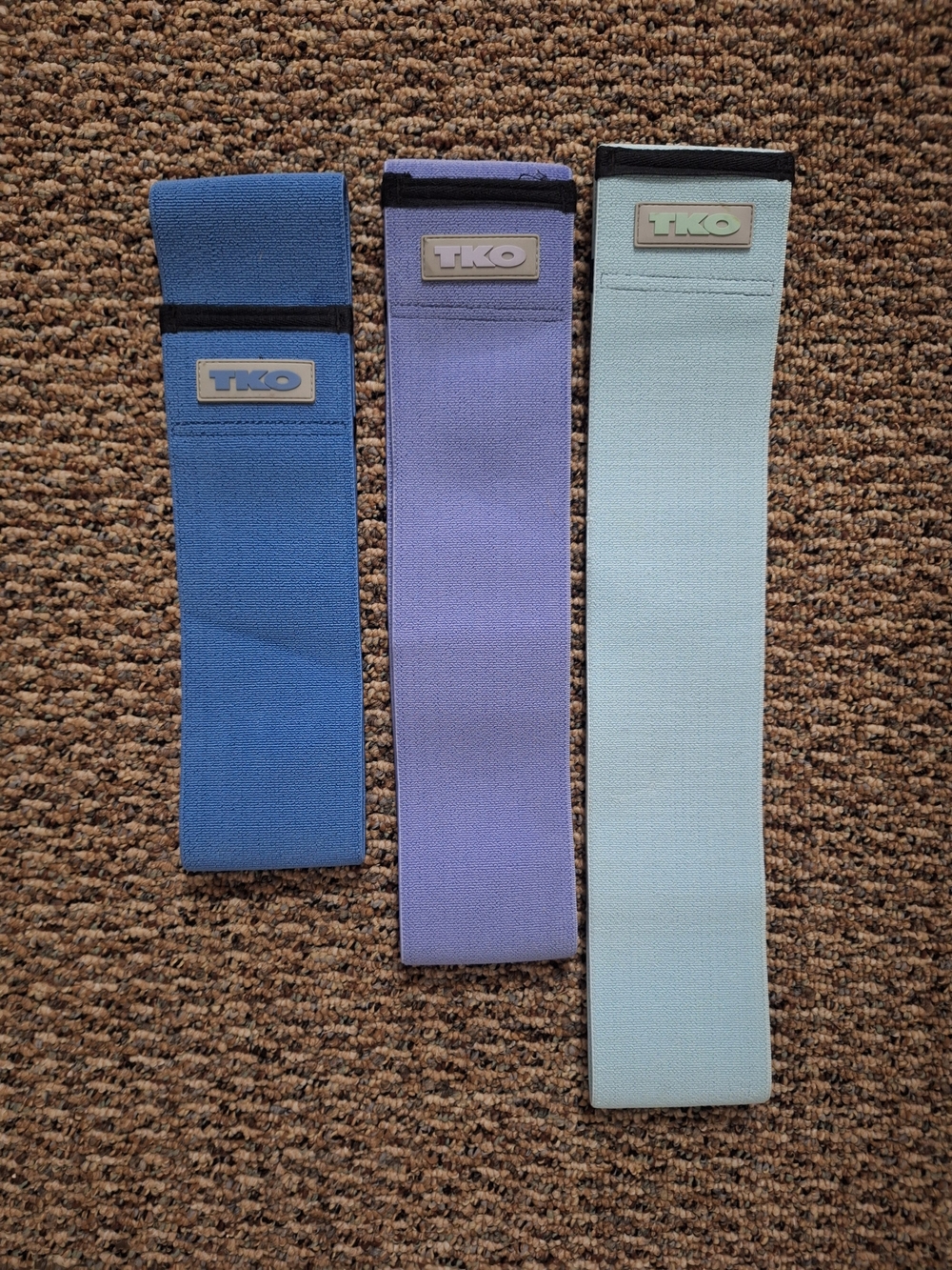 TKO Resistance Bands Set - Blue, Purple, Mint